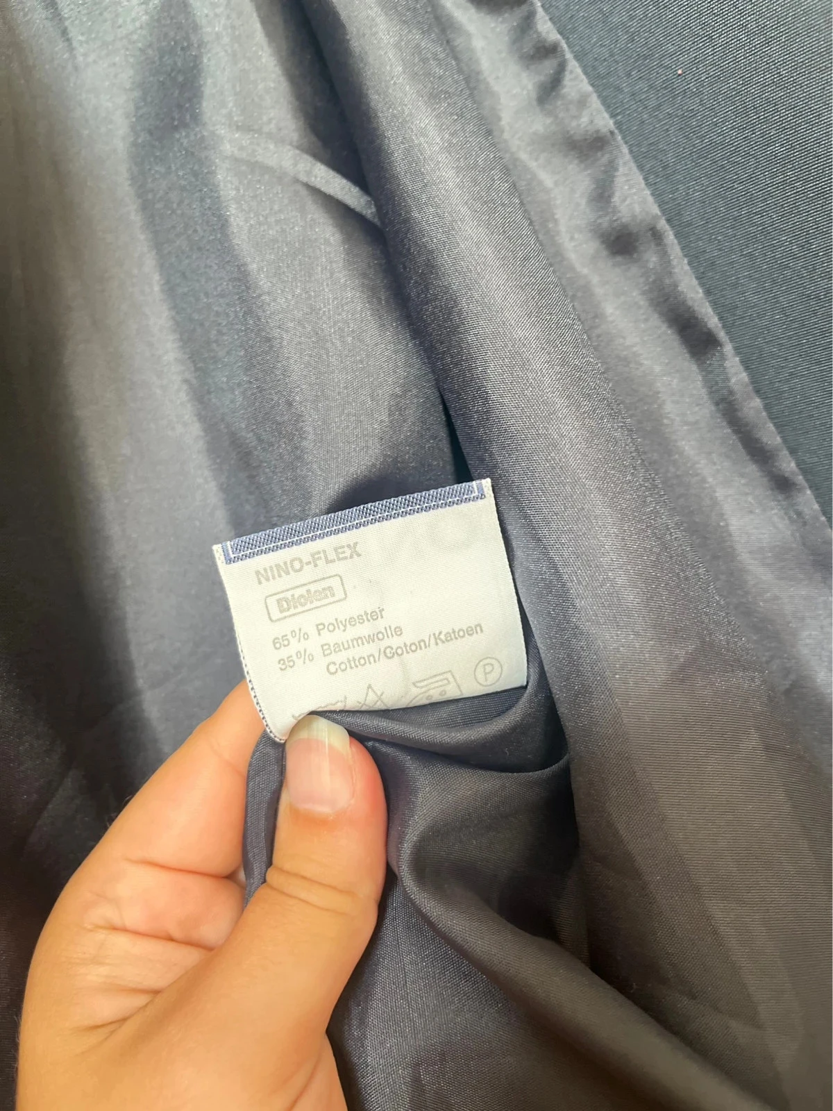Lange marineblauwe jas – Maat 44 – Merk Nino – photo 6